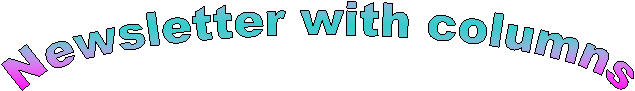 Newsletter with columns